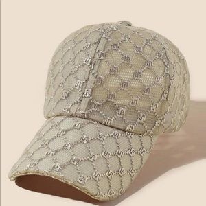 Khaki Embroidery Baseball Cap NWT